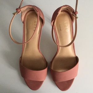 Apt. 9 Pink Ankle Strap Sandal Heels